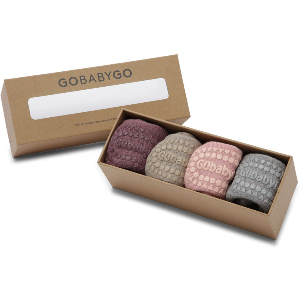 Køb Gobabygo Purple/Sand/Pink/Grey Combo Box Organic Bomuld