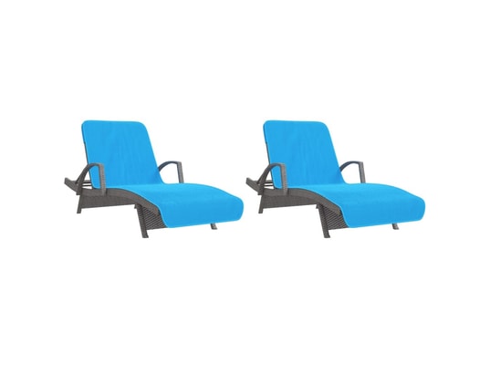 VIDAXL - Serviette de plage Serviettes de plage 2 pcs turquoise 75x200 cm tissu 400 gsm