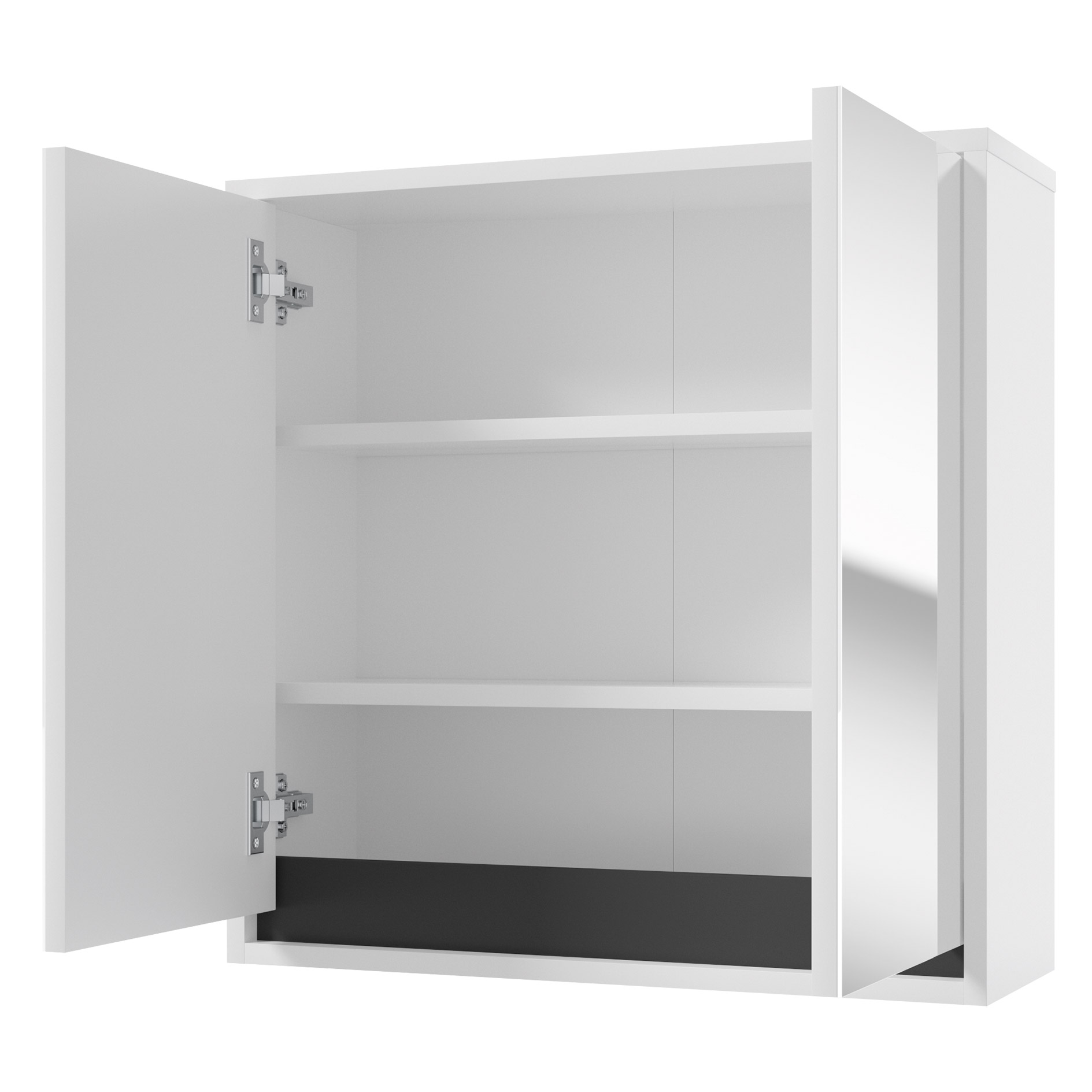 Spiegelschrank - weiß - wechselbare Blende - 60 cm