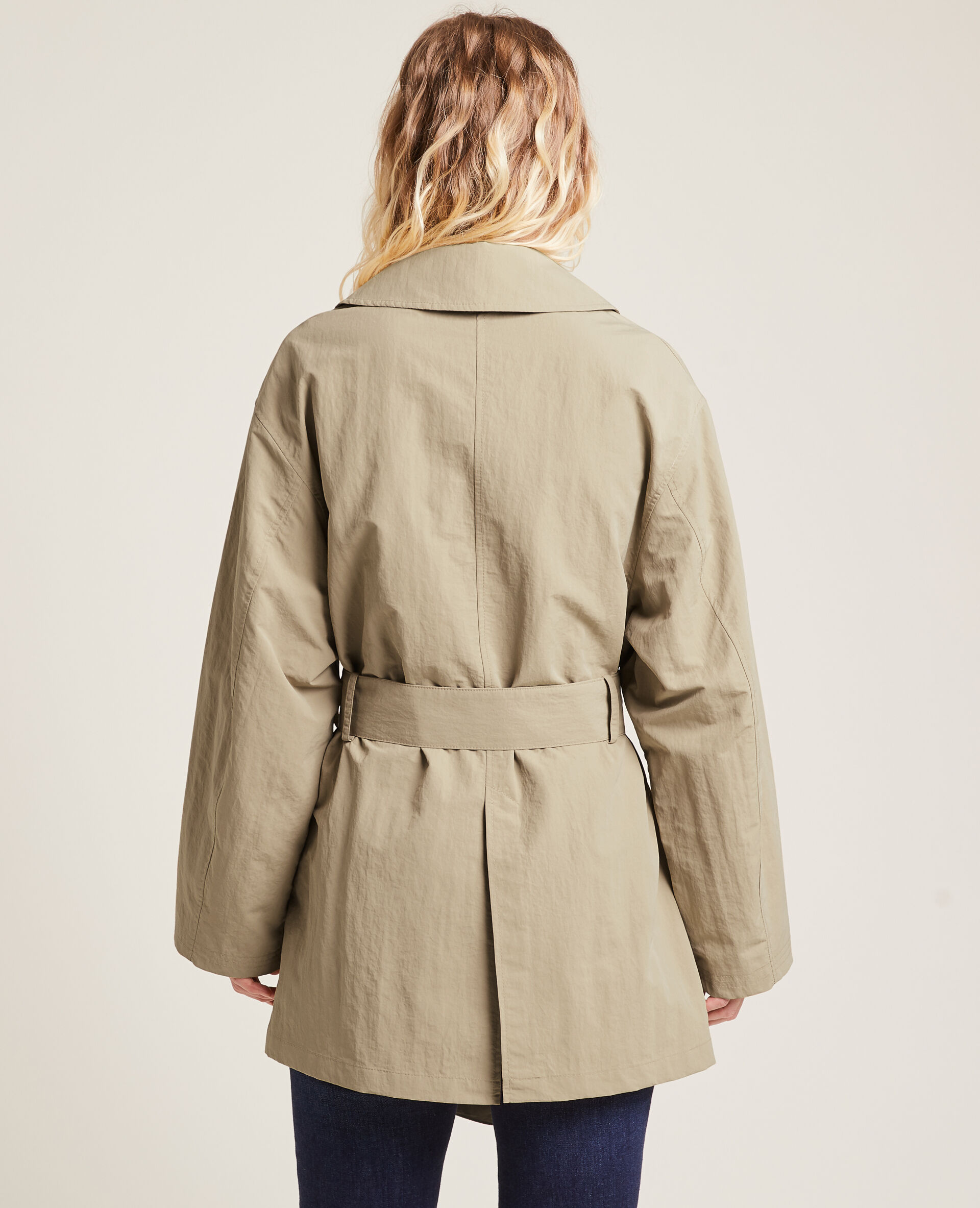 Trench court - Beige chiné