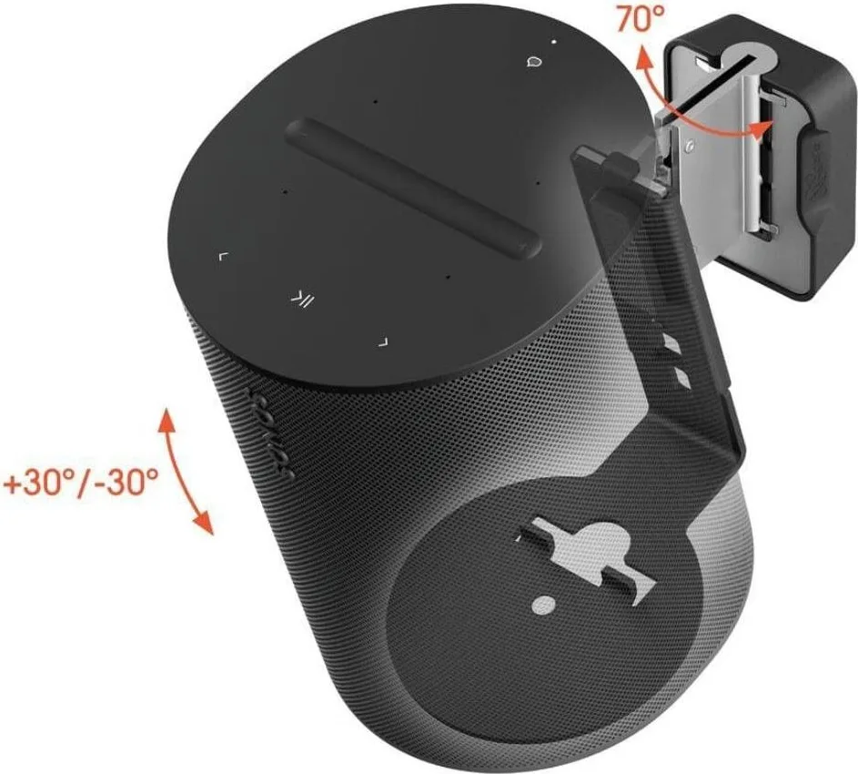 Sonos Era 100 Noir   Vogel's SWM 4111 Noir (la paire) Enceintes connectées