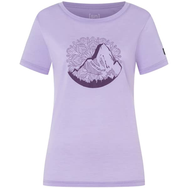 T-shirt randonnée SUPER.NATURAL W MOUNTAIN MANDALA TEE LAVENDER/PURPLE PASSION