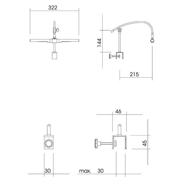 Jahn L5434 PIANO II Clamp Brass