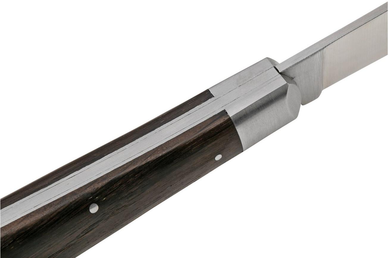 Otter Anchor Knife 172 LB Large Carbon, Smoked Oak, Stainless Anchor, Leather Strap, zakmes