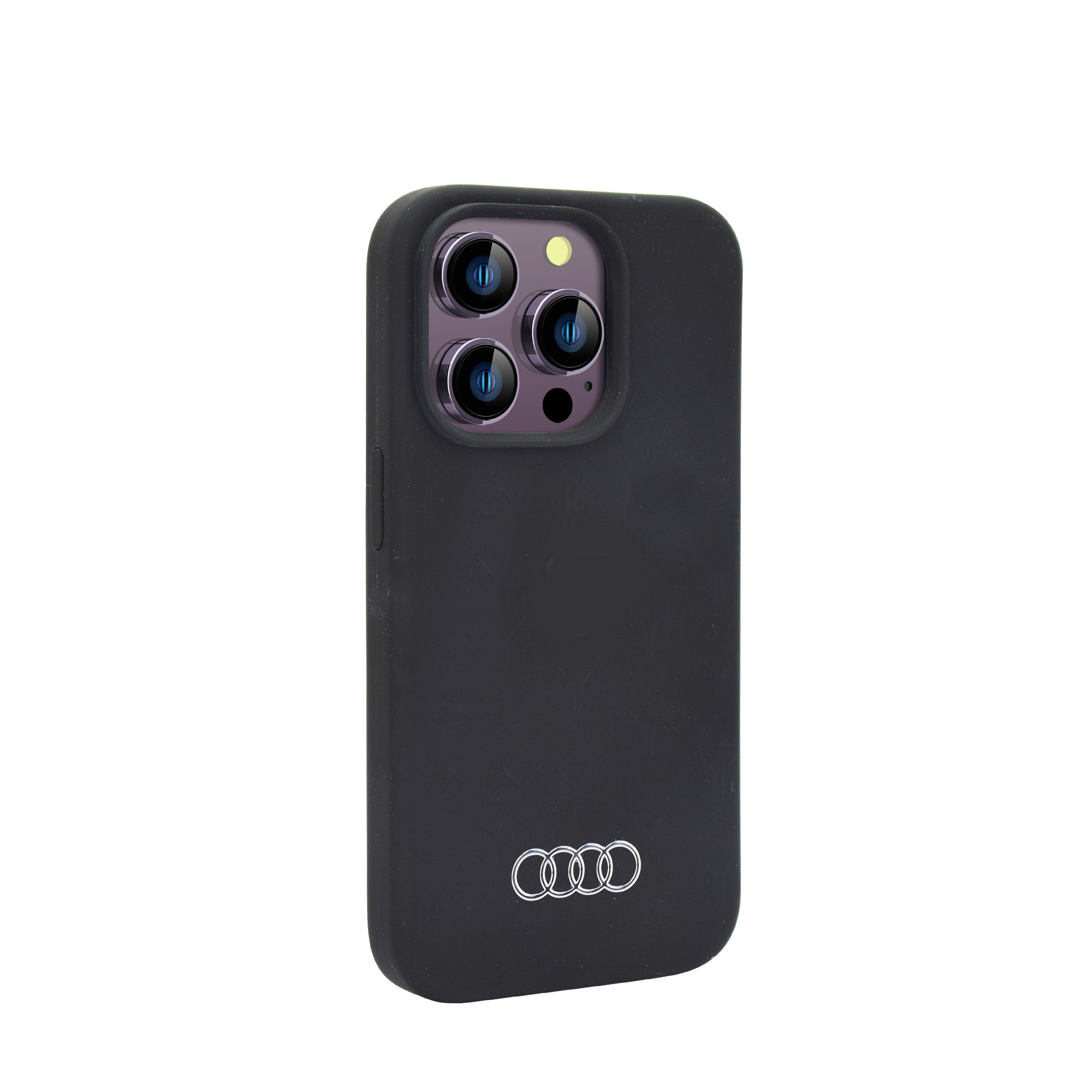 iPhone 14 Pro Silikon Hardcase Hülle (AU-LSRIP14P-Q3/D1-BK) - Schwarz