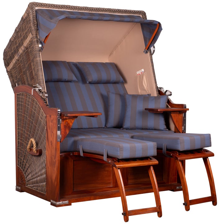 Strandstoel Nordstrand mahonie PE grijs design 582