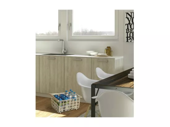 Panier de rangement et décoratif en métal,avec poignée, taille semi grande, ZESTA