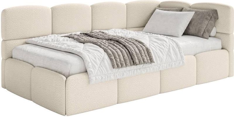 Bedframes - Ivoor - Teddystof en Metaal - Scandinavisch Design