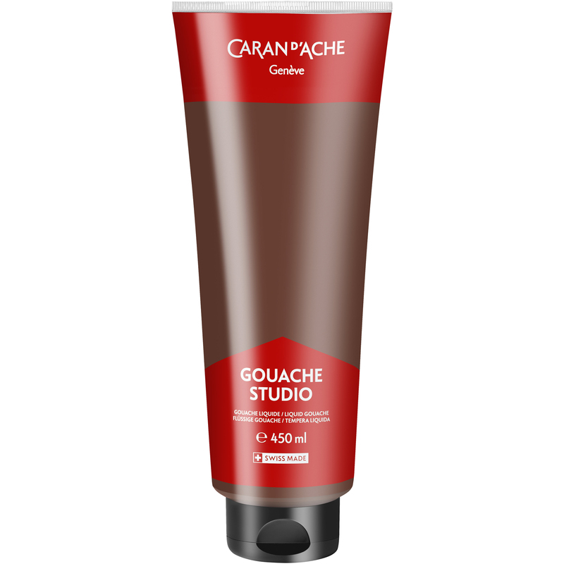 Caran d'Ache Deckfarbe Gouache Studio, 450 ml, siena gebrannt, 1 Stück