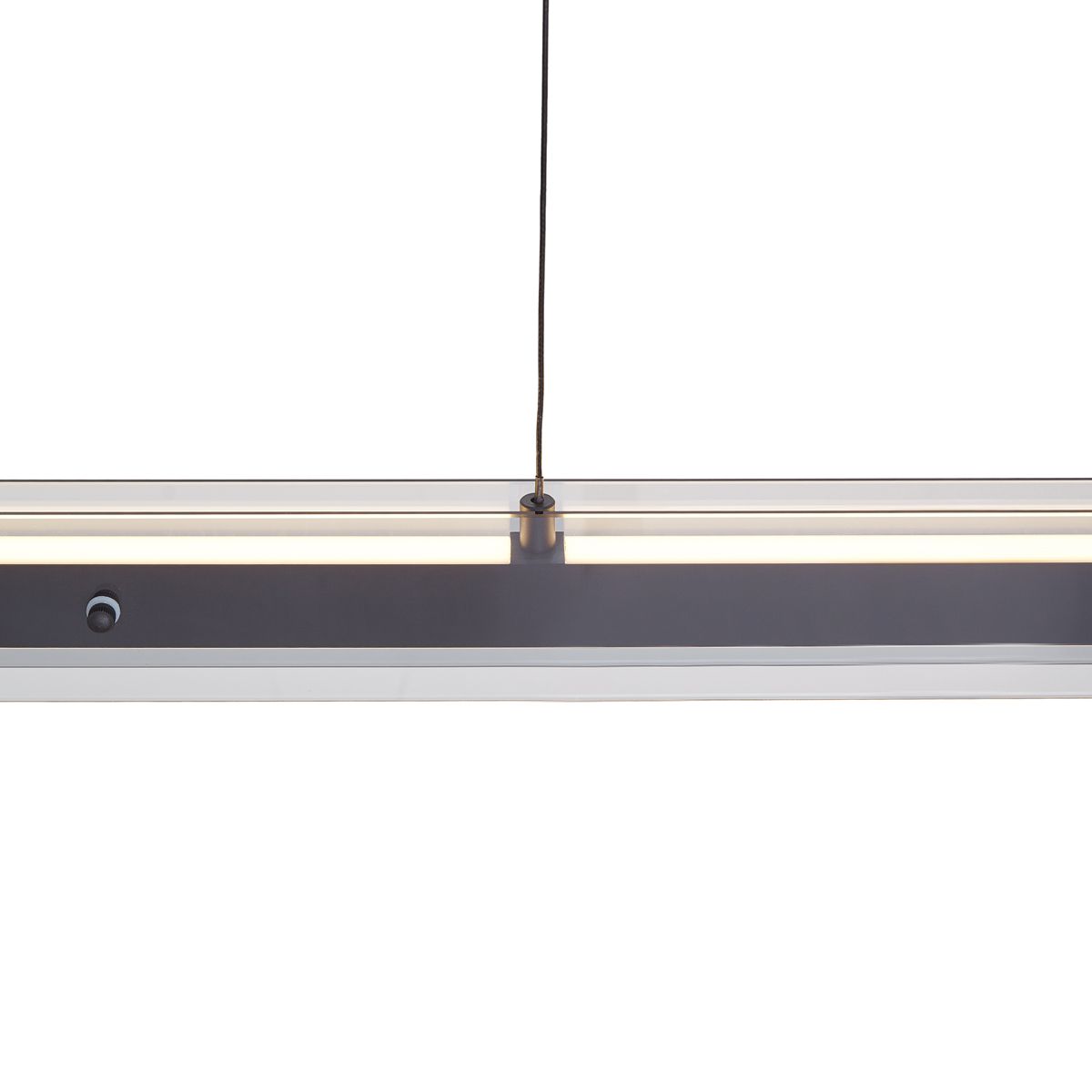 Moderne hanglamp zwart met smoke glas - Catch