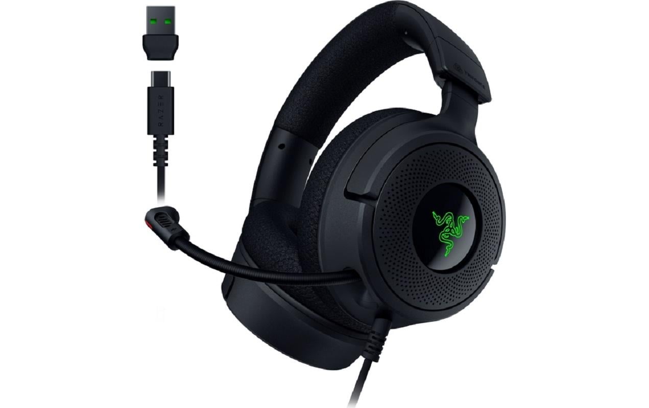 Headset Kraken V4 X SchwarzKabelgebundenes Over-Ear Gaming Headset mit RGB-Beleuchtung