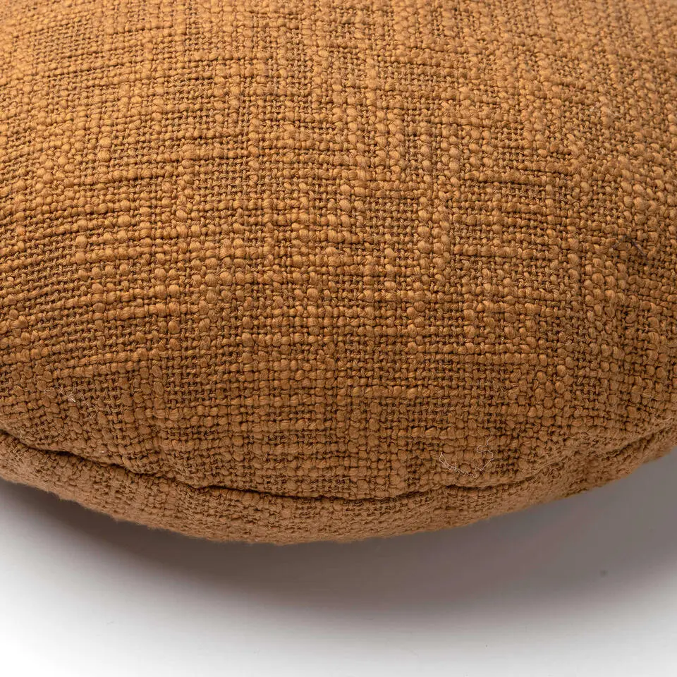 Sierkussen Abey - Tobacco Brown - Ø50 cm