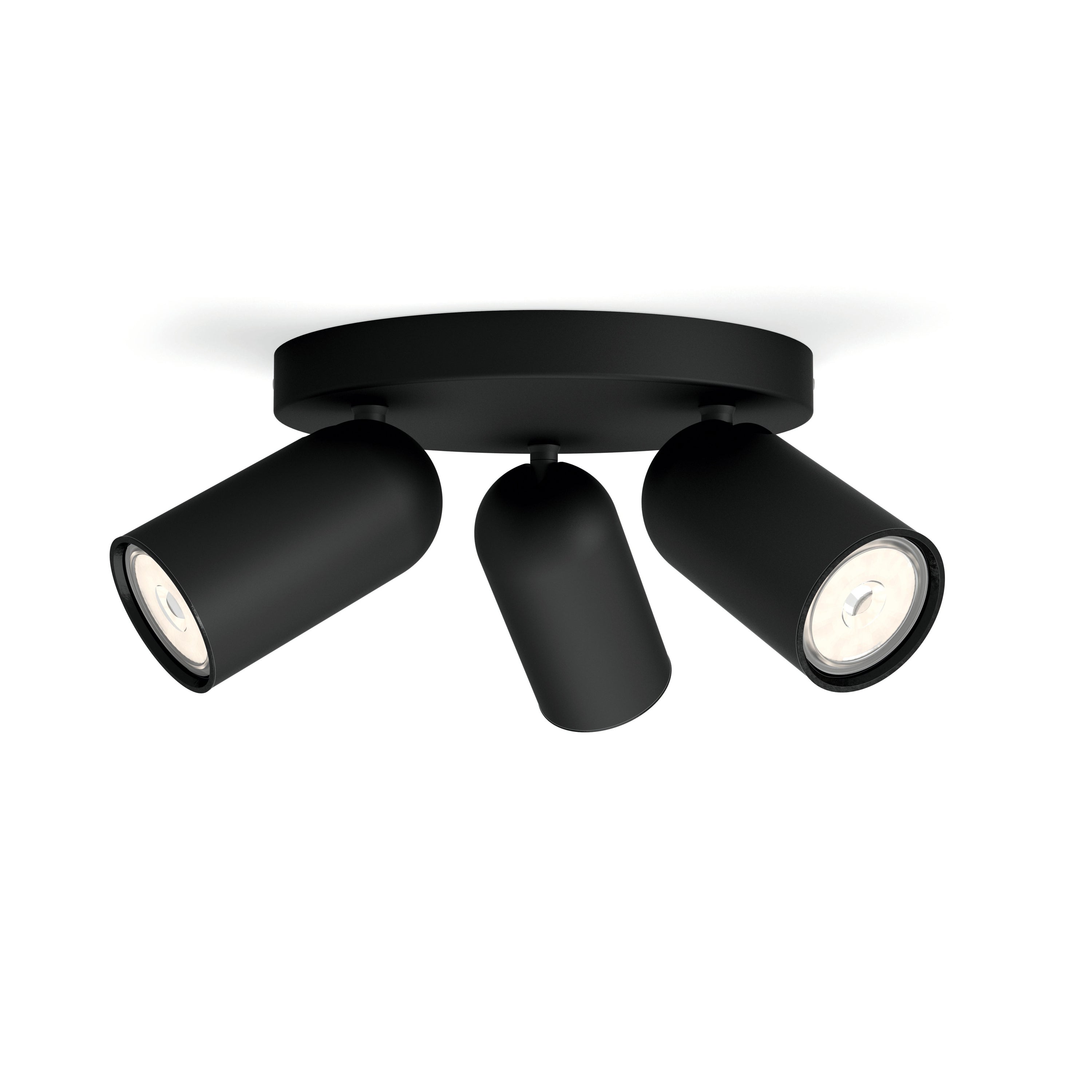 Philips Pongee Opbouwspot - Zwart - 3 Lichtpunten