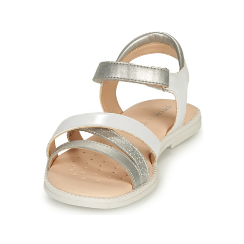 Geox - SANDAL KARLY GIRL - Blanc / Argenté