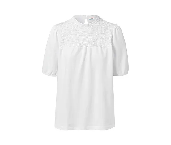 Shirt mit gesmoktem Einsatz