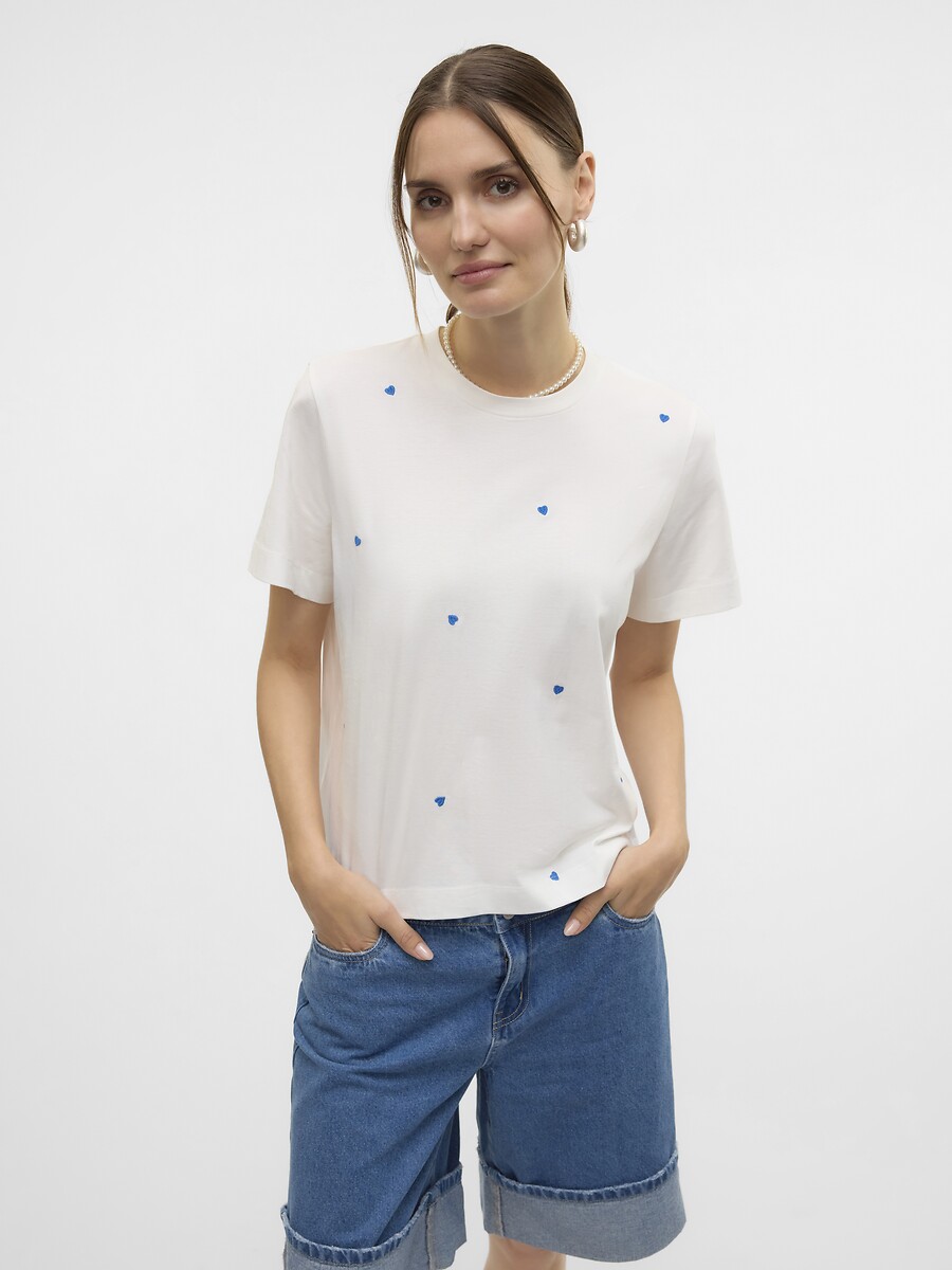 VERO MODA<br>Camiseta de gola redonda estampada
