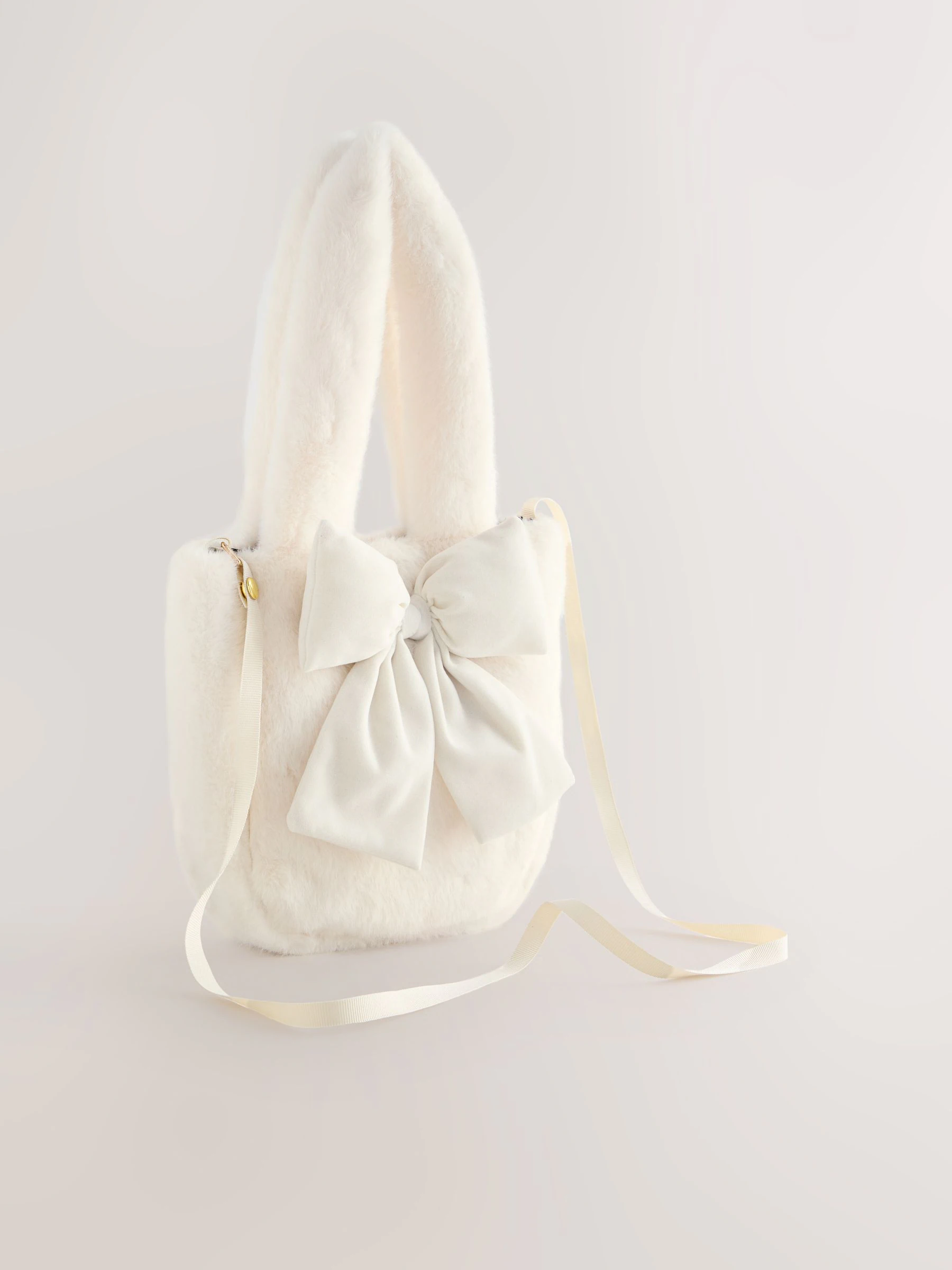 Crème - Cream Fur Bucket Bag
