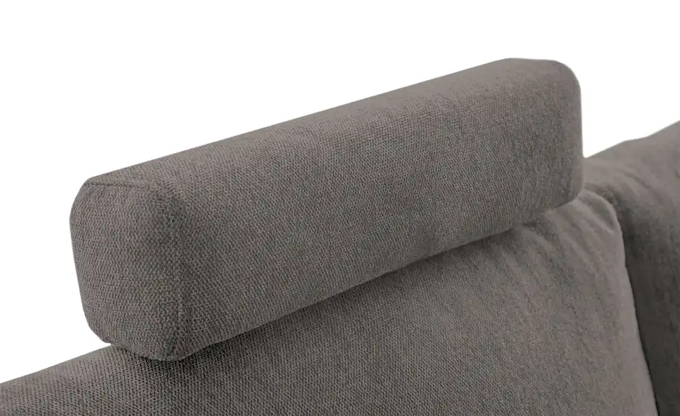 Ecksofa Arissa de Luxe Steingrau rechts Webstoff