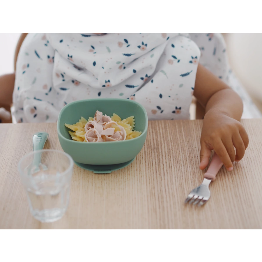 BEABA® Silikonschüssel mit Saugnapf, salbeigrün