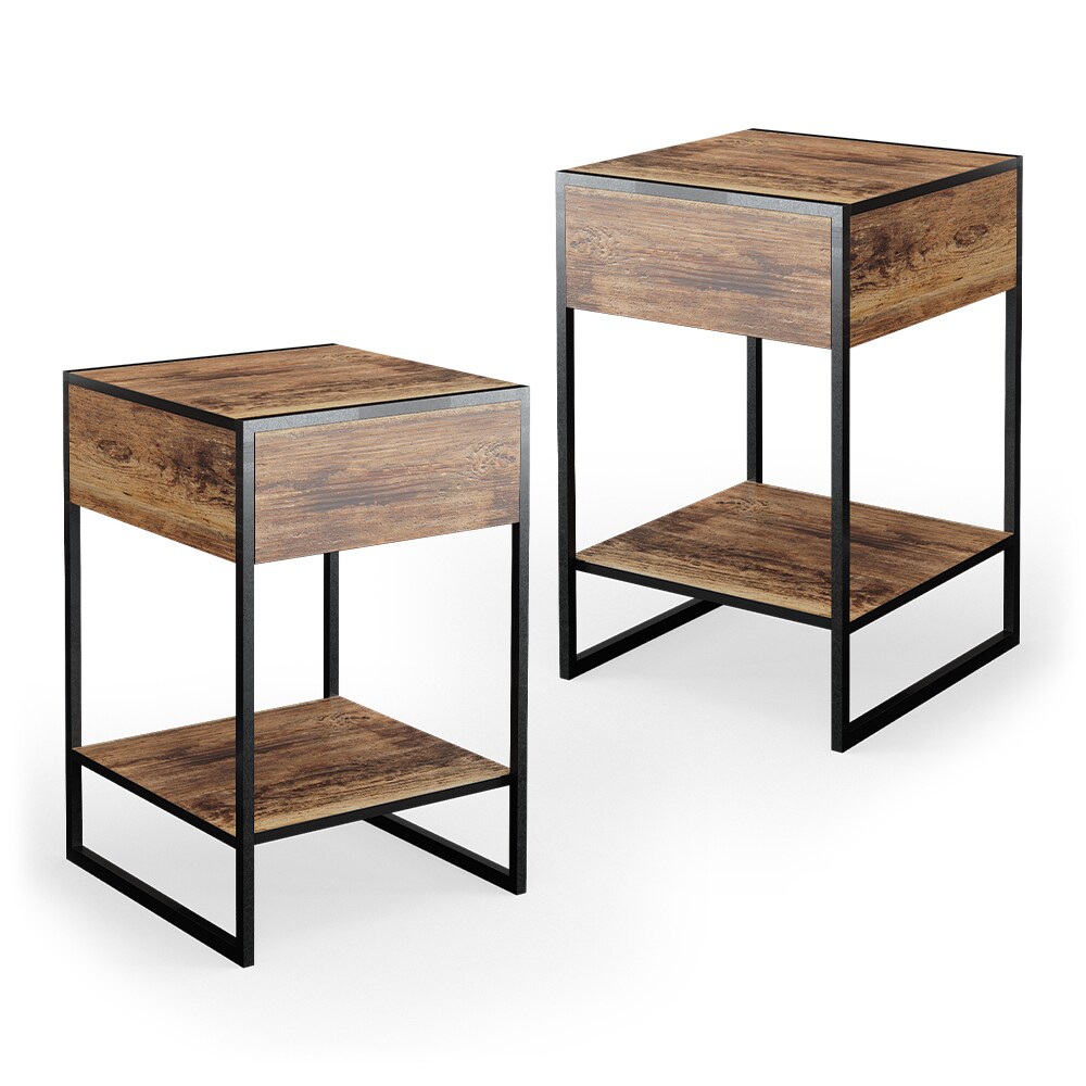 Vicco Nachttisch Nachtkommode Nachtschrank Fyrk 2er Set Boxspringbett Schublade