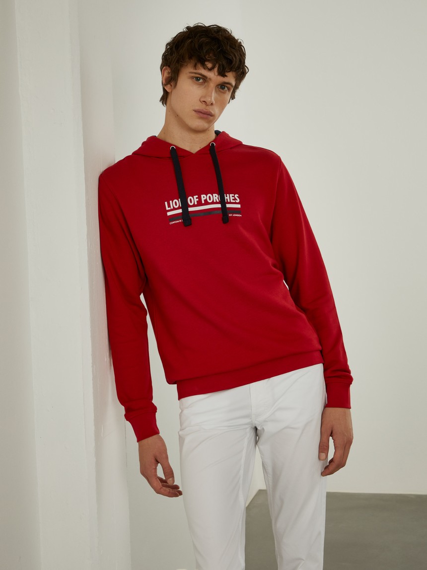 Sweatshirt de algodão com capuz