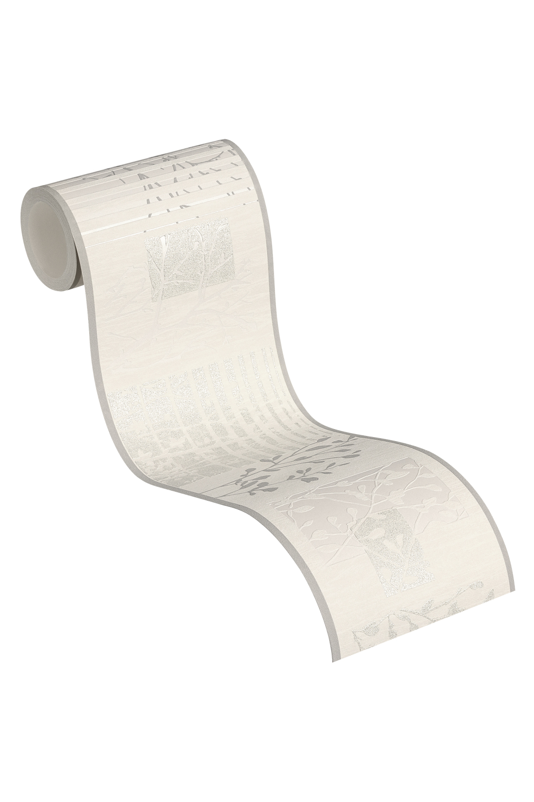 Papier-Borte ONLY BORDERS 10 - grau-silber - 5 Meter