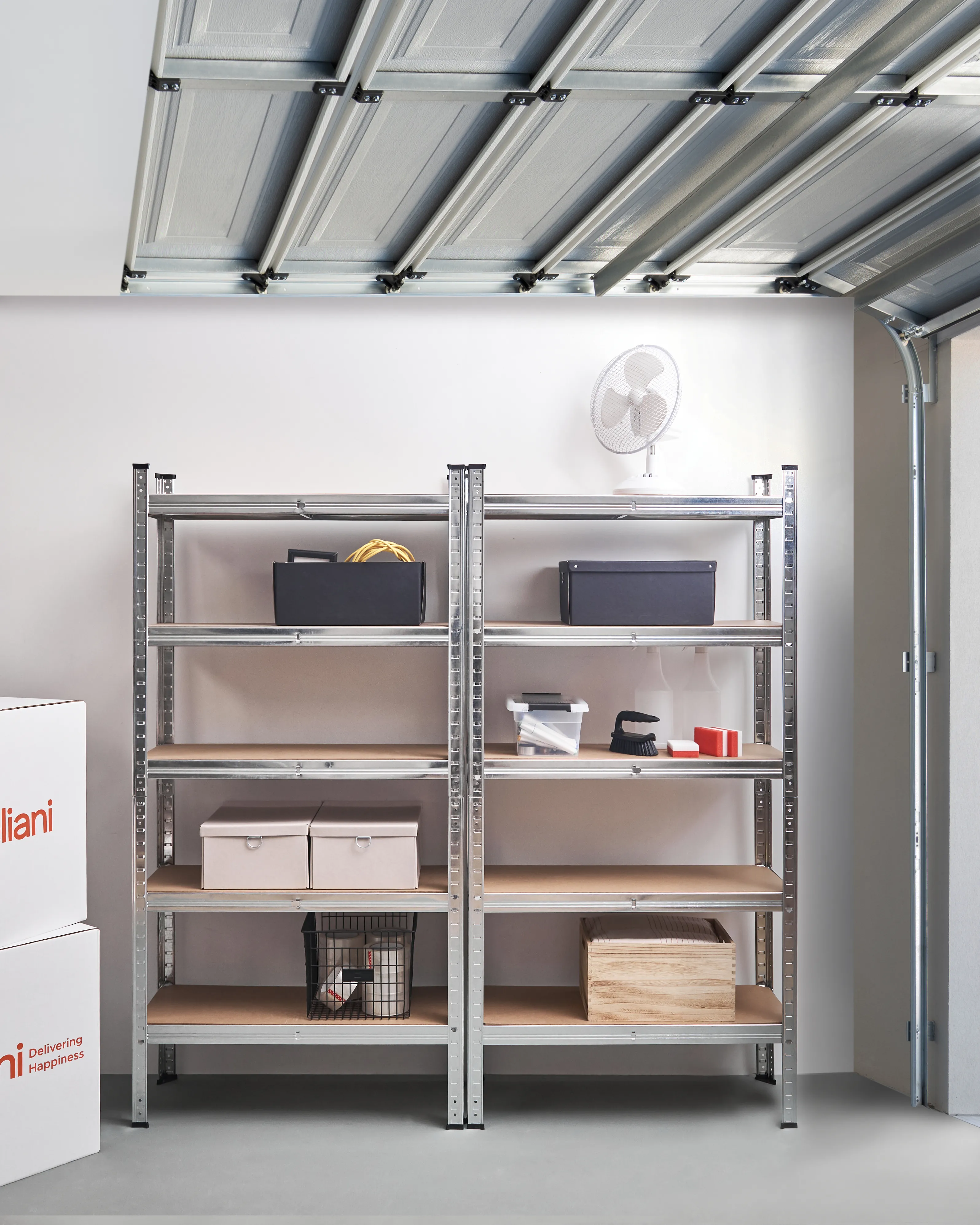 Garagerek XITTA Metaal 75 cm 30 cm Zilver