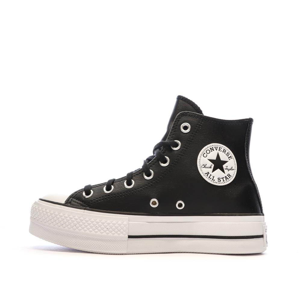 Converse Baskets Noires Converse Femme Chuck Taylor All Star Lift