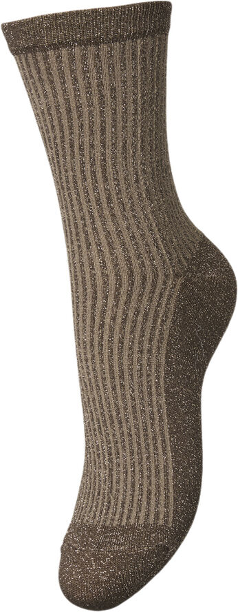 Pieces PCSEBBY GLITTER LONG STRIPE SOCKS N Morel/taupe gray