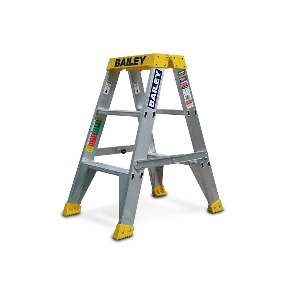Escada de alumínio de 3 degraus BAILEY Pro Big Top, 0,9 m, 150 kg, modelo FS13966