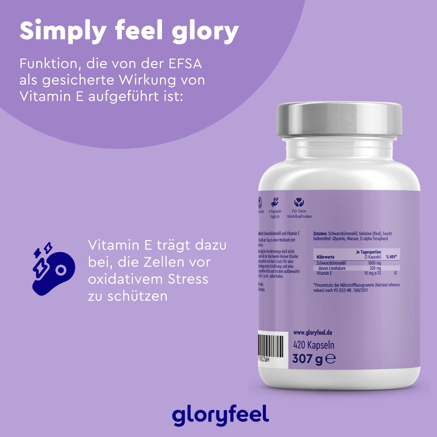 gloryfeel® Schwarzkümmelöl Kapseln