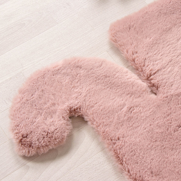 Kindervloerkleed - Huggy Olifant Roze | Super fluffy!