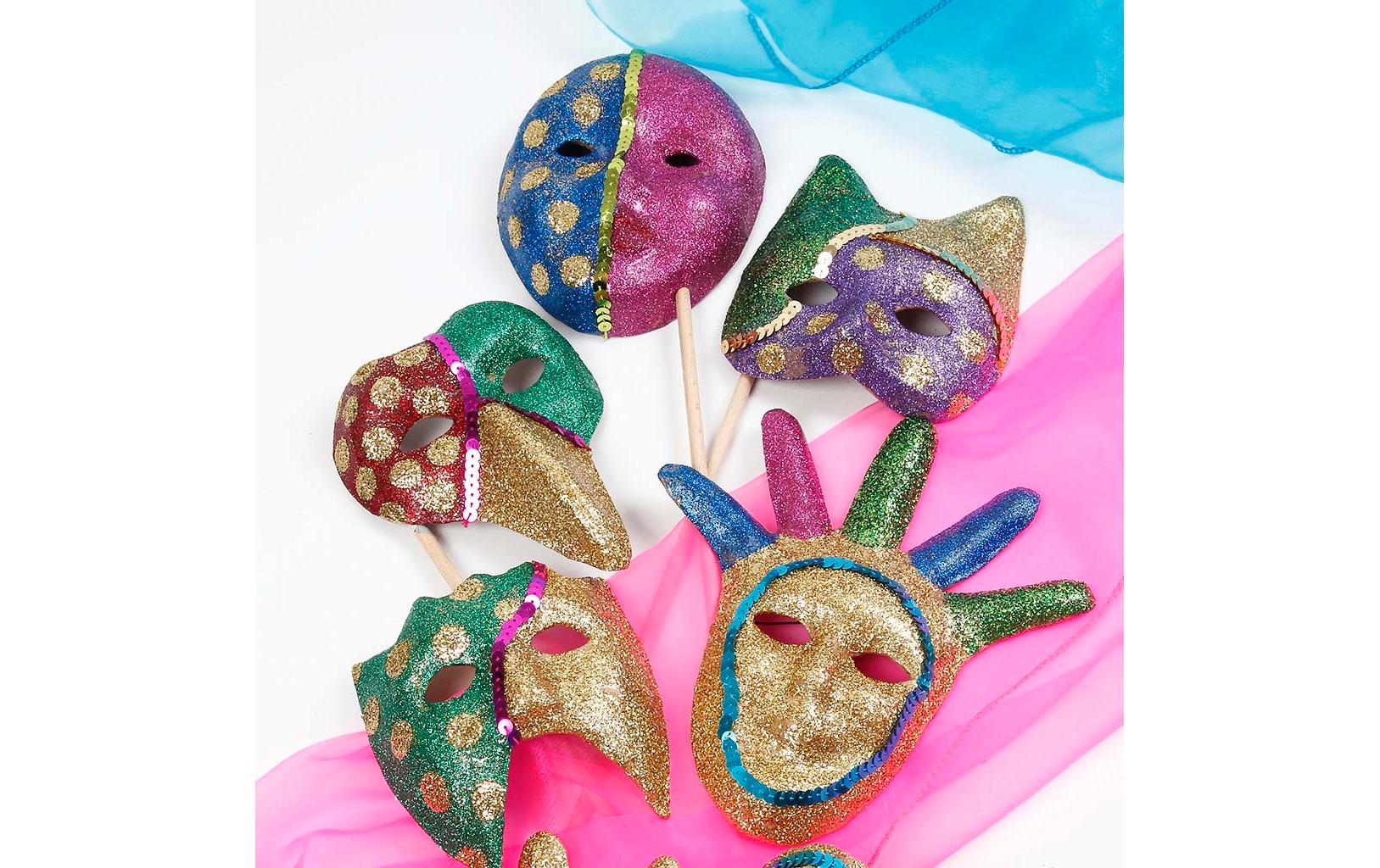 Papp-Maske 60 StückPartymasken