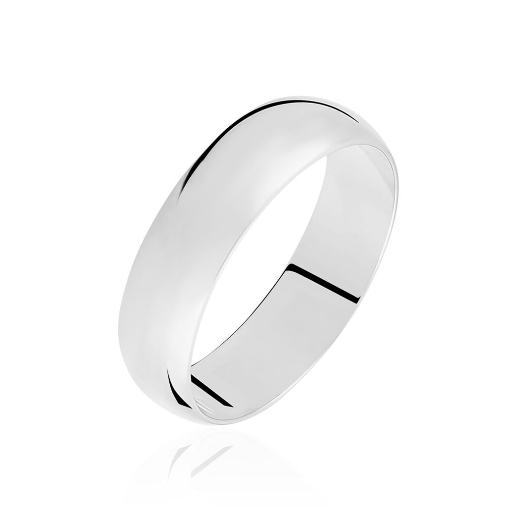 Alliance Aphrodite Demi Jonc Bombé Or Blanc