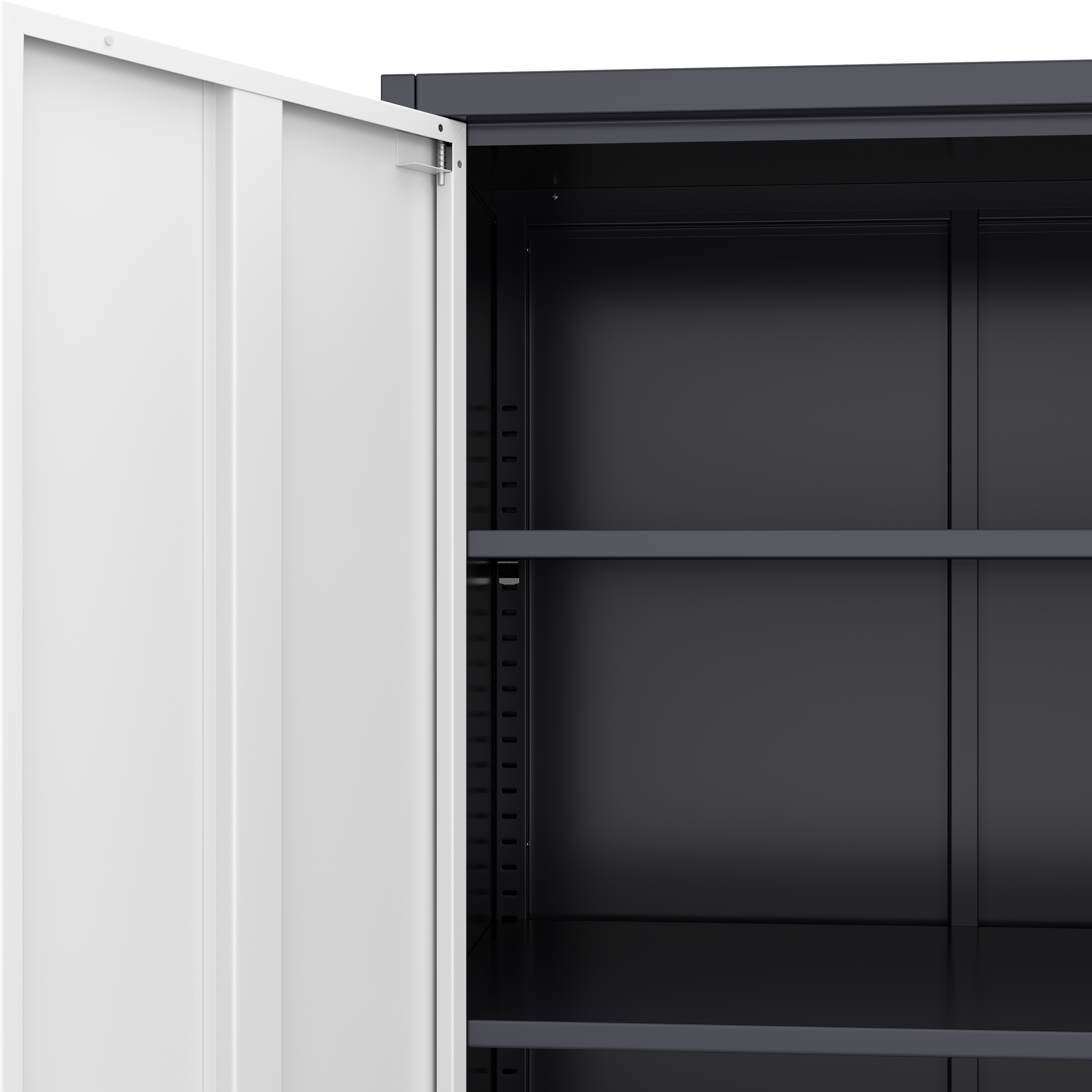 Aktenschrank mit 5 Böden 90 x 180 cm weiss/anthrazit