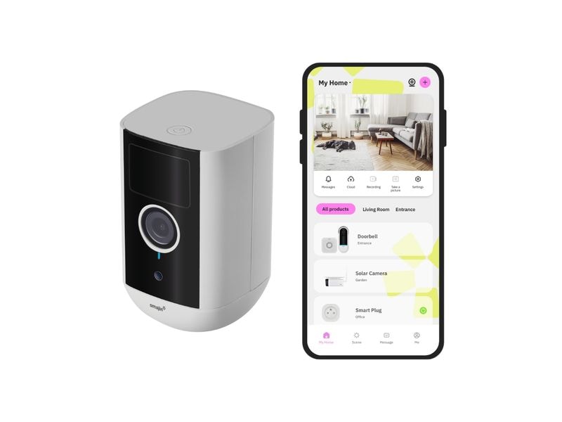 omajin by Netatmo Netzwerkkamera OMA-OWC-01-EU   64GB Micro Kabellose Überwachungskamera mit 2K  HD-Auflösung und langer Akkulaufzeit