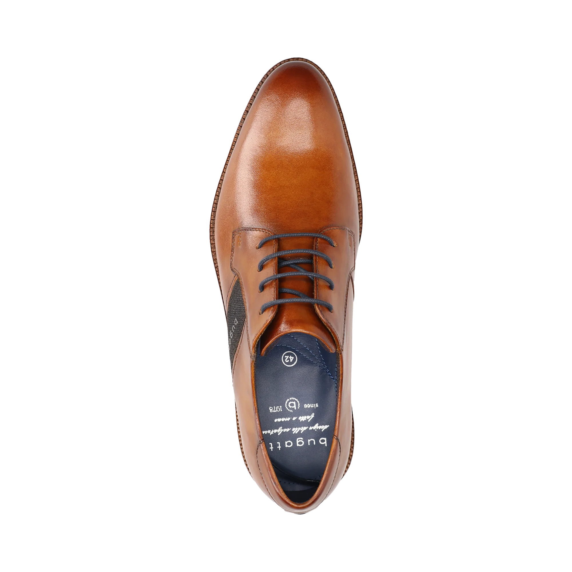 Leder Business Schnürer cognac