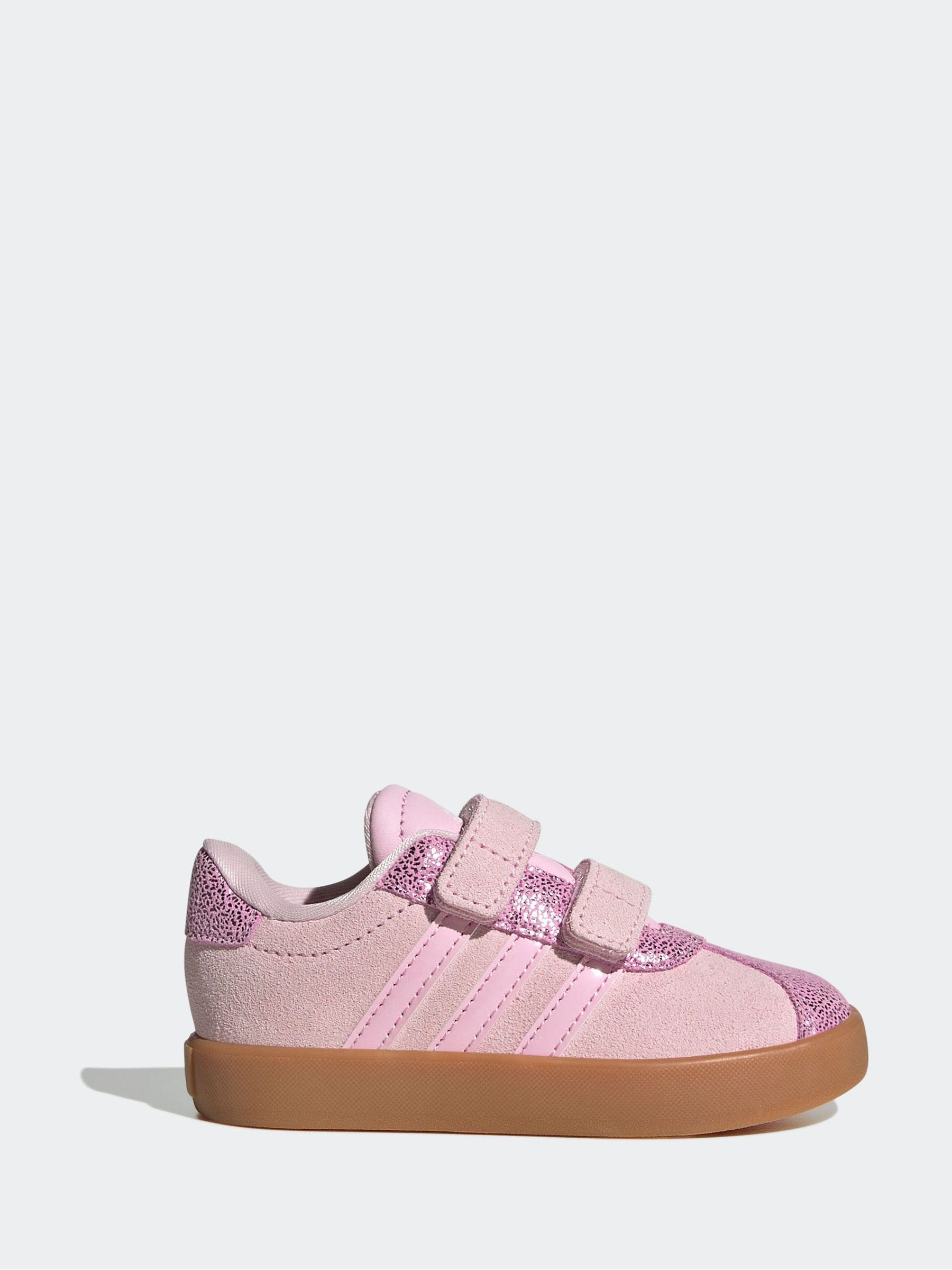 Roze - adidas Vl Court 3.0 Hook and Loop sneakers voor kinderen