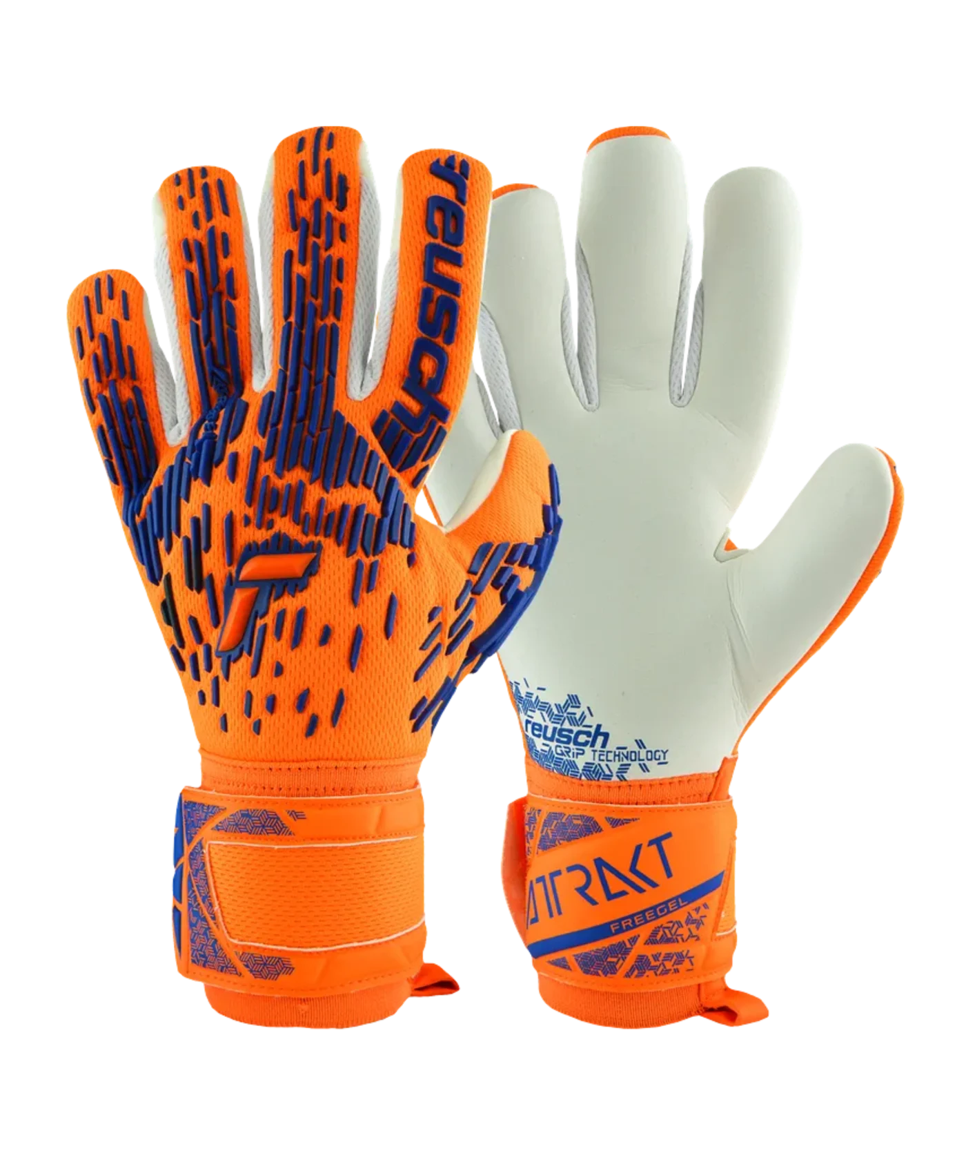 Reusch Attrakt Freegel Silver TW-Handschuhe Night Spark 2024 Orange Blau F2210