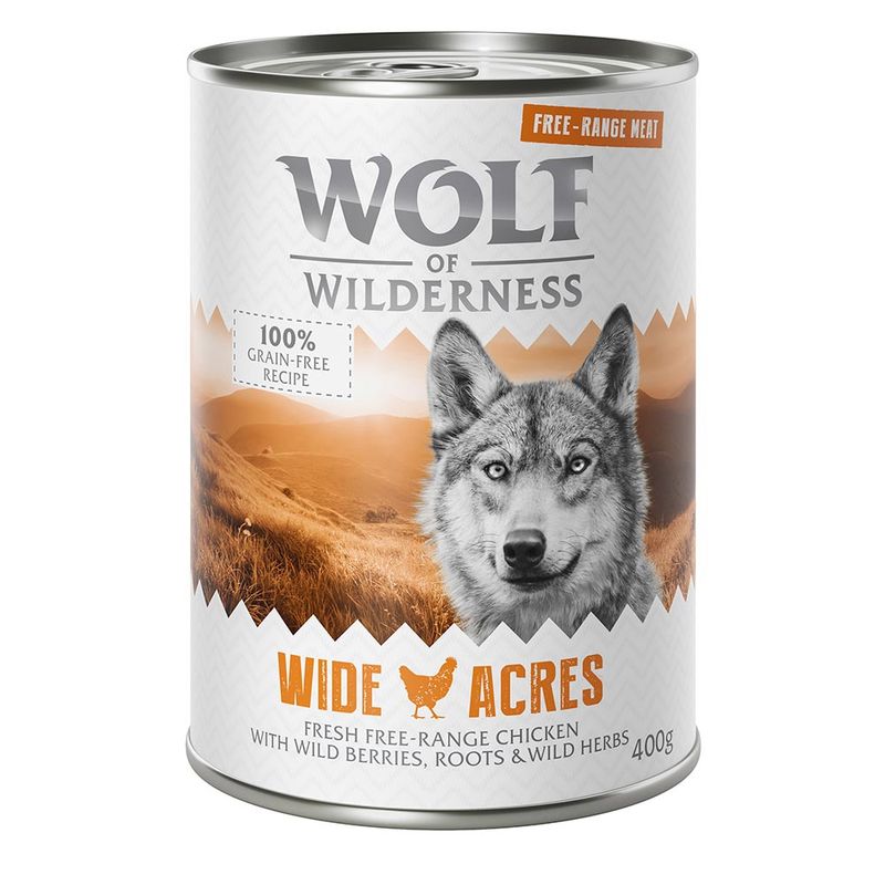 Wolf of Wilderness Free Range 24 x 400 g pour chien