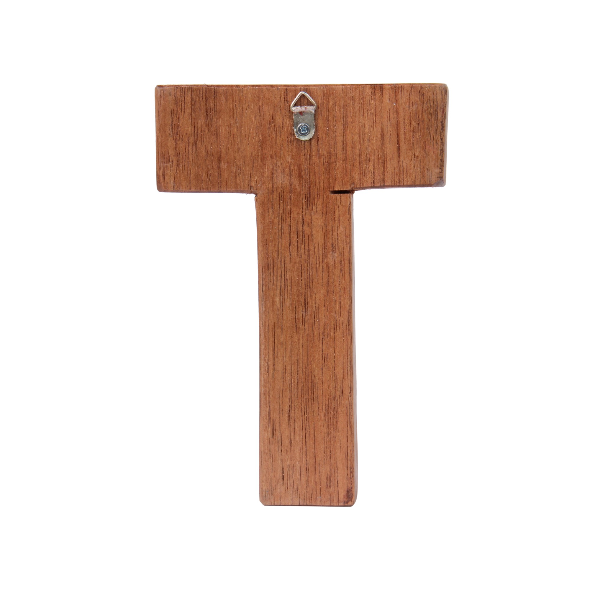 Holzbuchstabe 'T', mehrfarbig, T 2,5 cm, B 13 cm, H 19 cm von fischer's lagerhaus