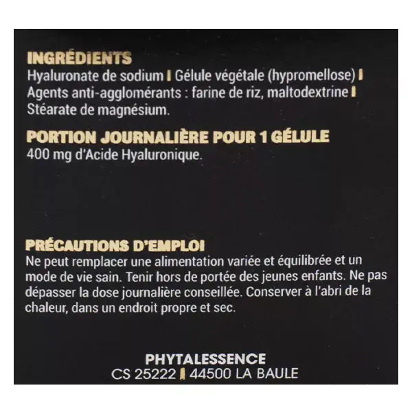 Phytalessence Ácido Hialurônico 400mg 3 x 30 cápsulas