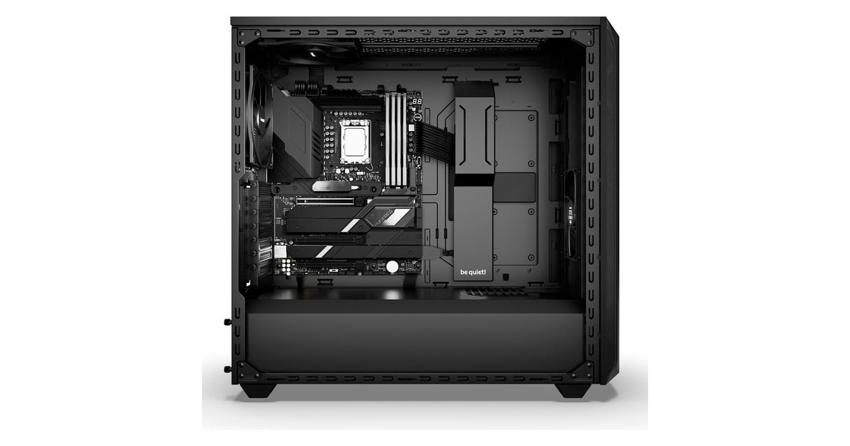 be quiet!SHADOW BASE 800 midi tower behuizing  (Zwart | 2x USB-A | 1x USB-C | Tempered Glass)