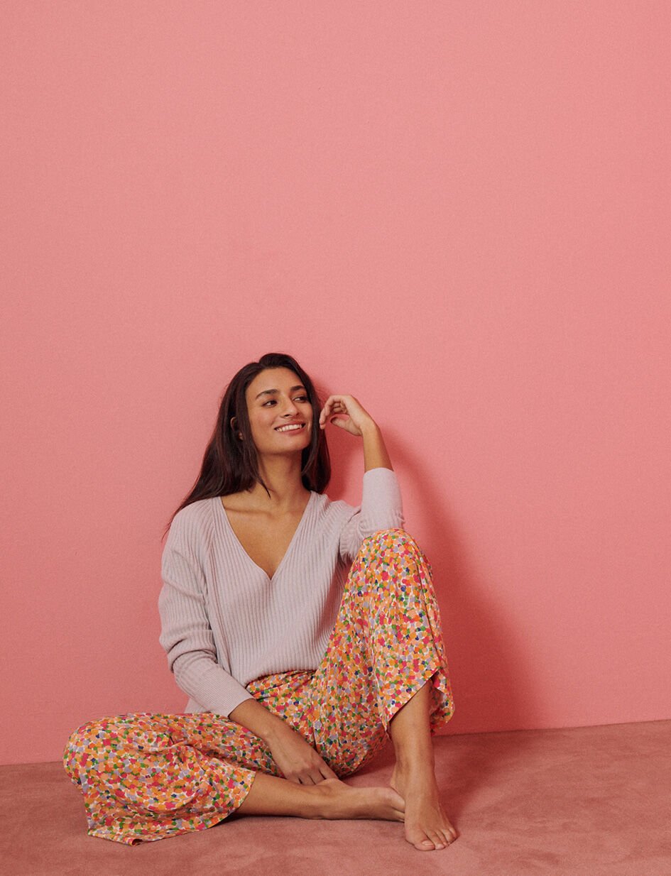 Pantalon - fiesta blanc rose