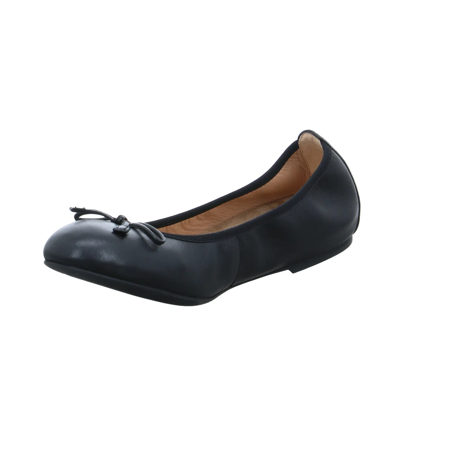 UNISA Ballerina Schwarz Leder  mit Lederfutter