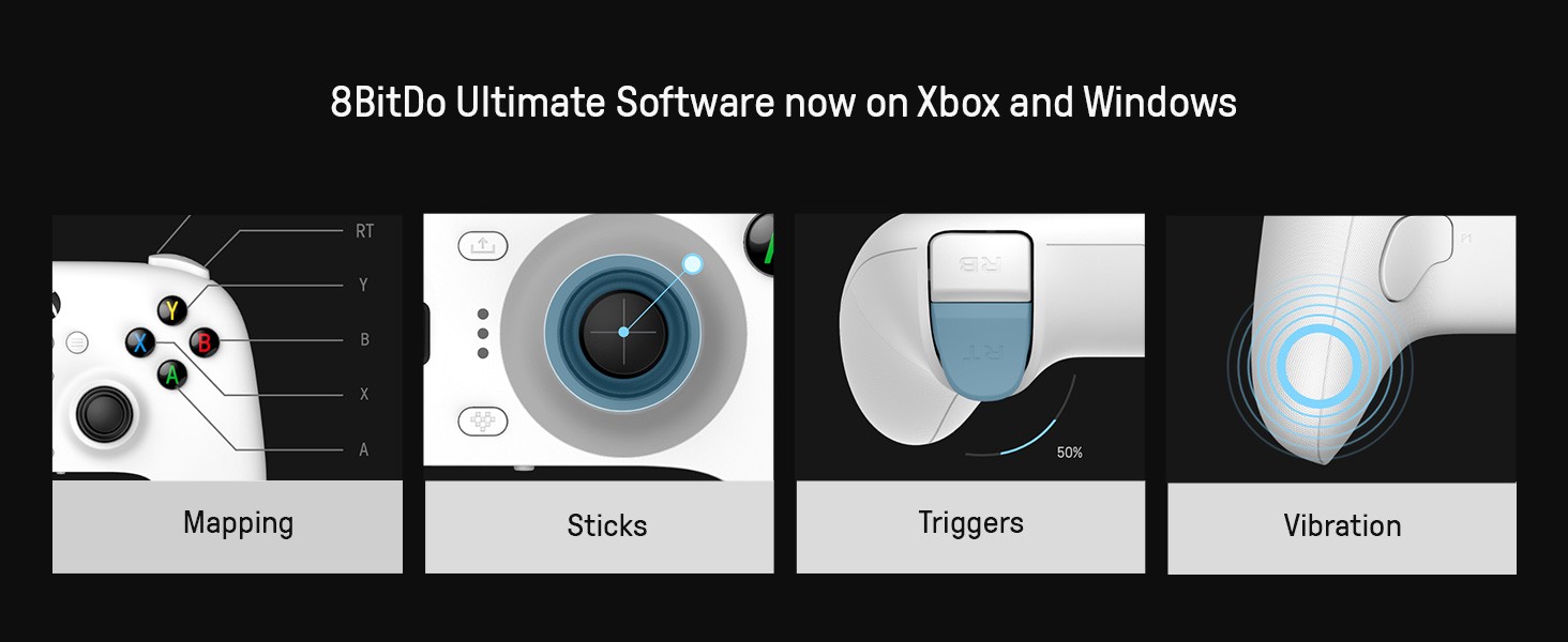8BitDo Ultimate Wired Controller for Xbox Hall Ed/ White