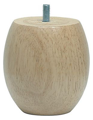 Pied de lit boule H. 90 mm x ø85 mm verni