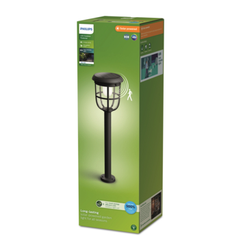 Philips solar sokkellamp Linkable Radii zwart