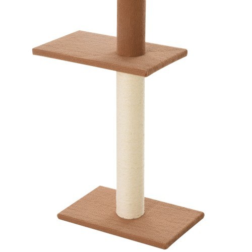 Arranhador para gatos PawHut de chão ao teto, marrom