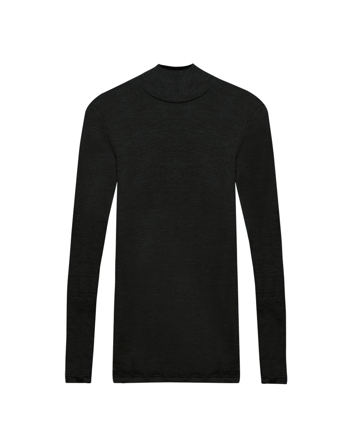 Shirt met hoge hals van merinowol/zijde voor dames